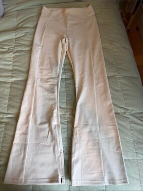 Cream Ponte Flare Pants